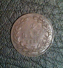 Moneda Romania - 2 Bani 1867 Heaton foto