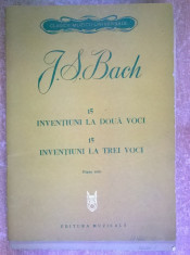 J. S. Bach - 15 inventiuni la doua voci 15 inventiuni la trei voci Piano solo foto