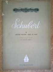 Schubert - 4 lieduri pentru voce si pian foto