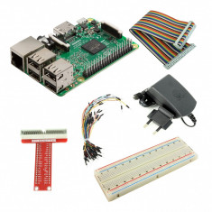 Model B Pachet Raspberry Pi 3 Model B + Alimentator de 2.5 A, 5.1 V + Adaptor GPIO foto