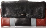 Portofel Dama Fossil Ellis Clutch Multicolor Piele RFID Original Nou
