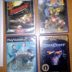 LOT 4 JOC PLAY STATION- BURNOUT ,JAK II ,STAR KRAFT, THE GOLDEN COMPASS