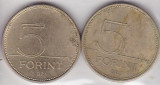 UNGARIA - LOT 2 MONEDE 5 FORINTI 1993, 1995, Europa