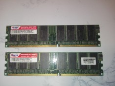 Placute/Memorii Ram Desktop/PC DDR1 2 x 512 Mb VData foto