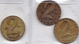 UNGARIA - LOT 3 MONEDE 2 FORINTI 1971, 1981, 1989, Europa