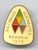 Aviatie - BALCANIADA AERONAUTICA - Insigna Romania 1979 -SUPERBA