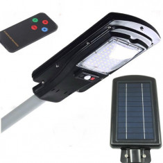 Proiector 30w cu panou solar senzor de miscare, lumina metalic telecomanda foto