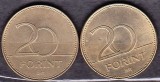 UNGARIA - LOT 2 MONEDE 20 FORINTI 1994, 1995, Europa