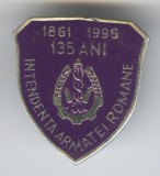 INTENDENTA ARMATEI ROMANE 1861-1996 Insigna MILITARA - SUPERBA Rara