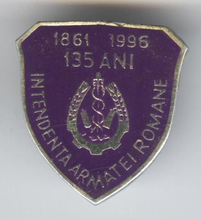 INTENDENTA ARMATEI ROMANE 1861-1996 Insigna MILITARA - SUPERBA Rara