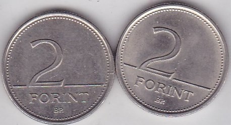 UNGARIA - LOT 2 MONEDE 2 FORINTI 1993, 2004