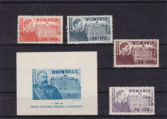 ROMANIA 1945 LP 166 SI LP 167 FUNDATIA CAROL SERIE SI COLITA MNH foto