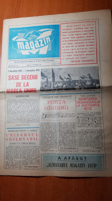 ziarul magazin 25 noiembrie 1978-60 de ani de la marea unire foto