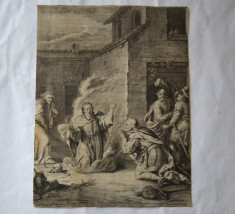 Gravura veche 1672 foto