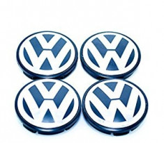 Set 4 buc. capace jante cu logo VW, ? = 68mm (BLUE) foto