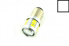 Bec 2 faze BAY15D 5630 18SMD Canbus 9V-30V nonpolar. Lumina Alba AL-090817-14 foto