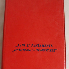 Set 30 diapozitive medicale Rani si pansamente hemoragii hemostaze, 1986