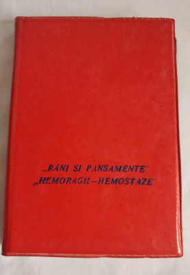 Set 30 diapozitive medicale Rani si pansamente hemoragii hemostaze, 1986 foto