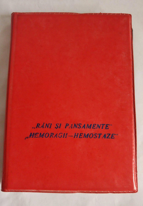 Set 30 diapozitive medicale Rani si pansamente hemoragii hemostaze, 1986