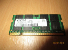 Memorie 2Gb DDR2 800Mhz laptop,Elpida 2GB 2Rx8 PC2-6400S-666 foto