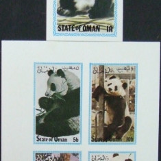STATE OF OMAN - URSUL PANDA, 2004, 1 M/SH + 1 S/S, NEDANT., NEOB. - O 30