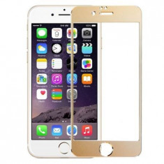 Folie protectie IMPORTGSM pentru Apple iPhone 6/6S, Tempered Glass, Full Cover, 3D, Acoperire Fata/Spate, Aurie foto