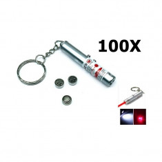 2in1 laser pointer + Led Keychain Light YOO004 Continutul pachetului 100 Buca?i foto