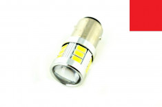 Bec 2 faze BAY15D 5630 18SMD Canbus 9V-30V nonpolar. Lumina ROSIE AL-070218-8 foto