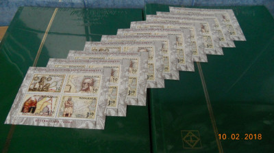 set timbre romania 10 blocuri ziua marci postale romanesti decebal 2006 foto