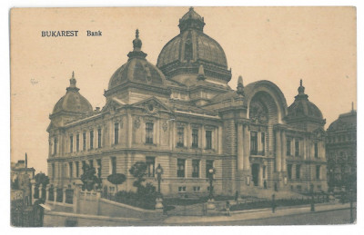 2646 - BUCURESTI, Bank - old postcard, CENSOR - used - 1917 foto