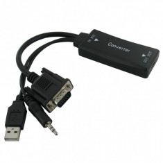 Cablu Convertor VGA + Audio la HDMI YPC282 foto