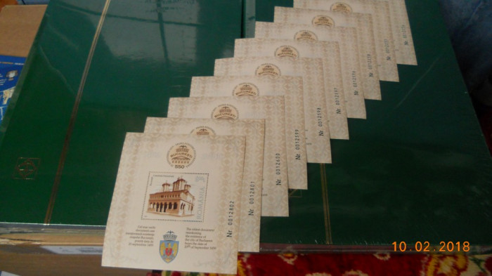 set timbre romania 10 colite 2009 550 ani atestare bucuresti