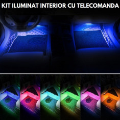 Lumini INTERIOR LED - RGB pentru interior cu telecomanda (4 benzi de 22 cm) foto