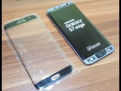 Geam Samsung Galaxy S7 edge negru nou foto