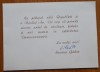 Semnatura Suzana Gadea pe felicitare , demnitar comunist