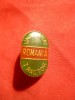 2 Insigne Universal Tractor ,Romania h= 2,2 cm , metal si email
