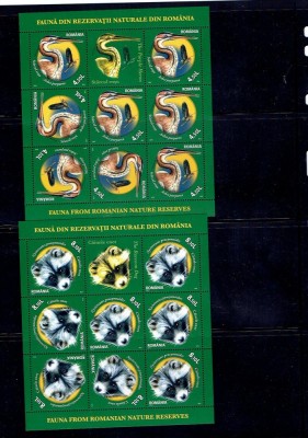 Romania 2011 - 6542/5 klbg set fauna din rezervatii naturale foto