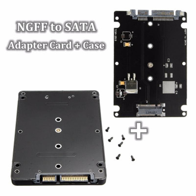 Adaptor M.2 NGFF (SATA3) SSD la 2.5&amp;quot; SATA 22pin Hard Disk foto