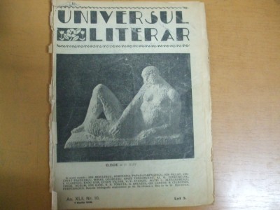 Universul literar 7 martie 1926 Han Minulescu Bacovia Pillat Gyr Teodoreanu foto