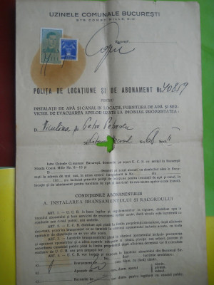 HOPCT DOCUMENT VECHI NR 132 FISCALIZAT UZINELE COMUNALE BUCURESTI 1942 foto