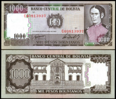 Bolivia 1982 - 1000 pesos UNC foto