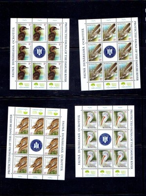 Romania 2010 - fauna dunareana ocrotita - 6445/8 klbg set foto