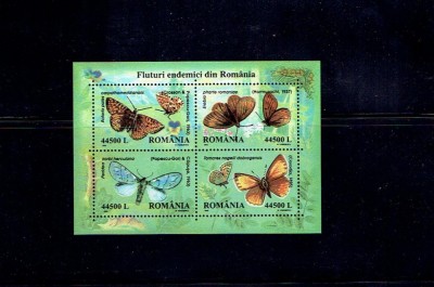 Romania 2002 - fluturi - bl. 322 foto