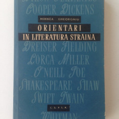 Orientari in literatura straina/Mihnea Gheorgiu/1957