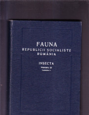 FAUNA REPUBLICII SOCIALISTE ROMANIA -INSECTA -VOL 11 -FASCICOLA 8 foto