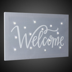 Tablou LED Welcome, canvas, 20x30 foto