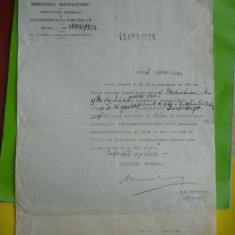 HOPCT DOCUMENT VECHI NR 155 MINISTERUL INSTRUCTIUNII /INVATAMANT BUCURESTI 1926