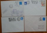 5 plicuri FDC , comuniste si 7 circulatii frumos timbrate , Rusia , par avion