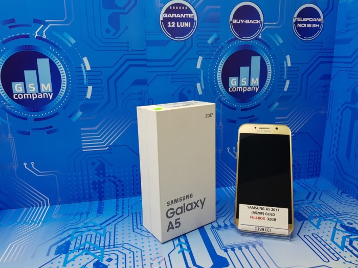 Samsung Galaxy A5 2017 A520F Gold FACTURA+GARANTIE Impecabil Fullbo foto mare Samsung Galaxy A5 2017 A520F Gold FACTURA+GARANTIE Impecabil Fullbo foto mare
