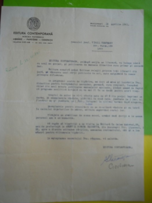 HOPCT DOCUMENT VECHI NR 148 EDITURA CONTEMPORANA /MIRCEA PETRESCU-BUCURESTI 1941